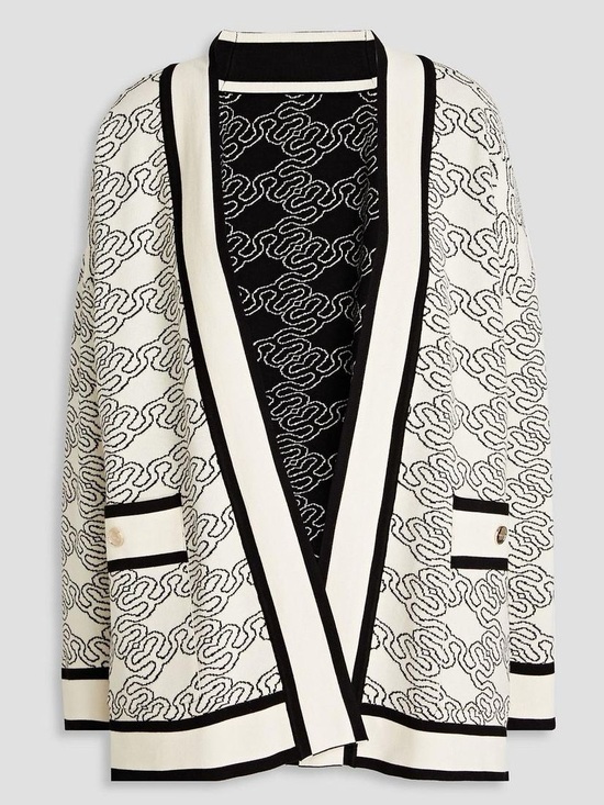Sandro Sweaters - Sandro Enea Jacquard Knit Open Cardigan